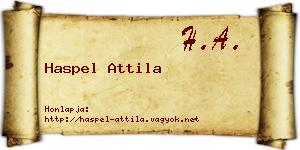 Haspel Attila névjegykártya